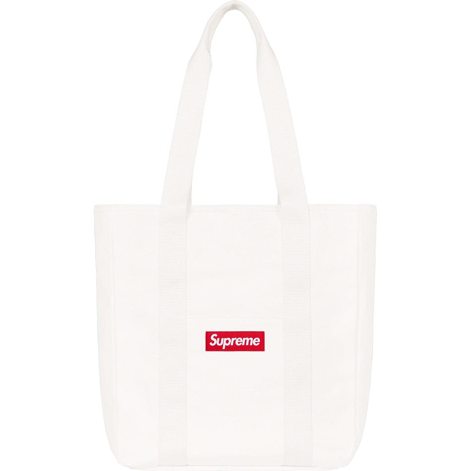 Bolsas Supreme Lona Tote Blancas | CO423XF