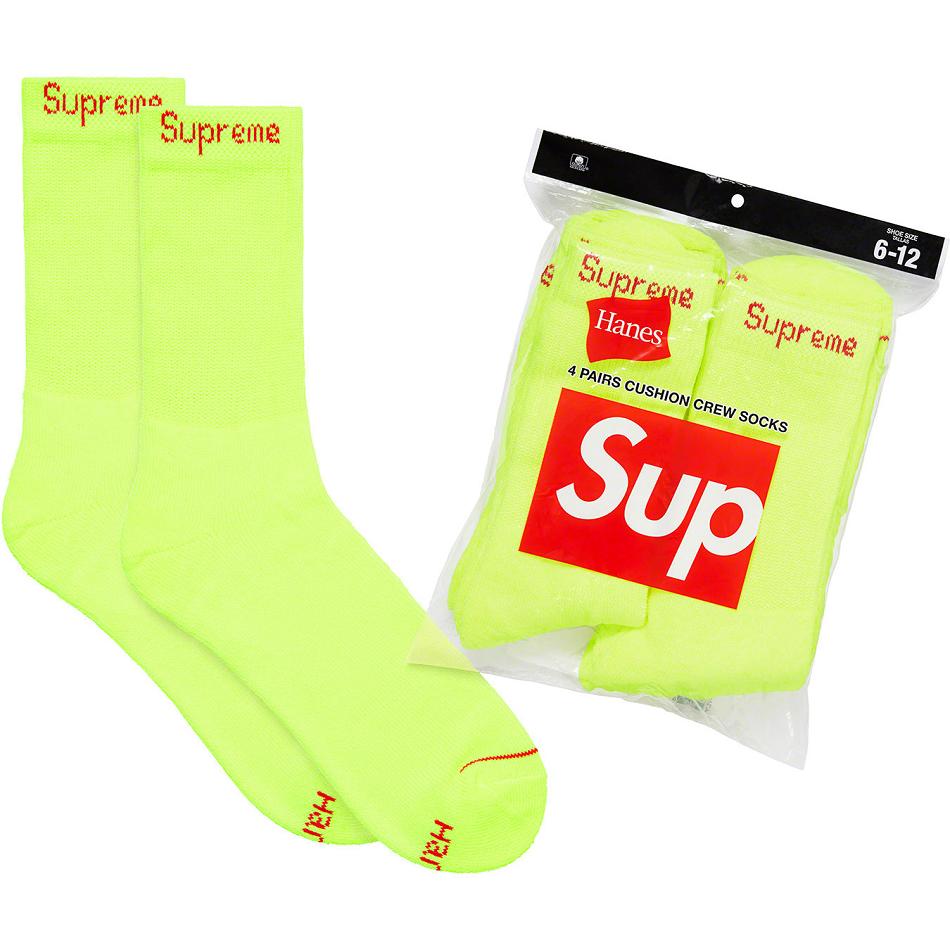 Calcetines Supreme Hanes® Crew Socks (4 Pack) Verde | CO488IS