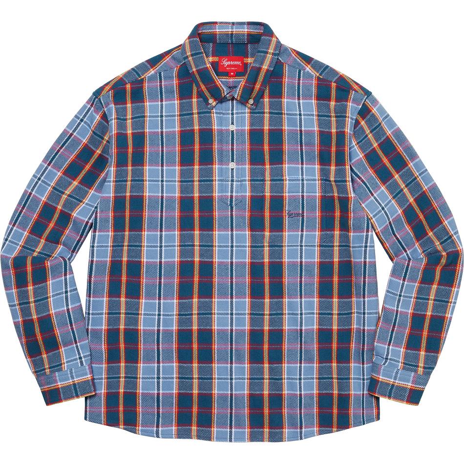 Camisas Supreme Pullover Plaid Flannel Azules | CO211JJ