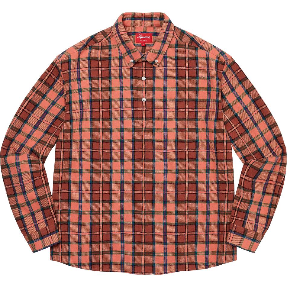 Camisas Supreme Pullover Plaid Flannel Rosas | CO213LH