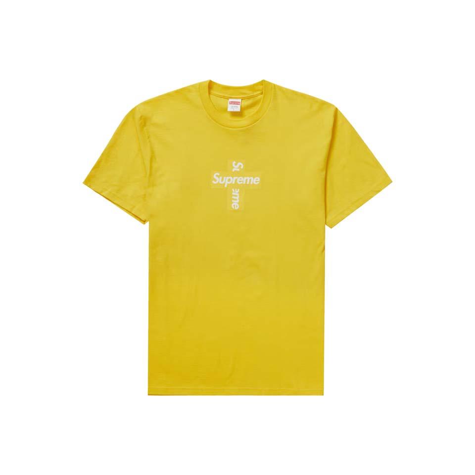 Camiseta Supreme Cross Box Logo Amarillo | CO390FM