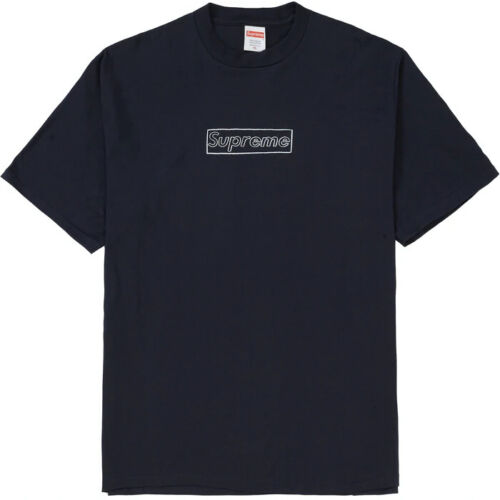 Camiseta Supreme KAWS Chalk Box Logo Negras | CO393JJ