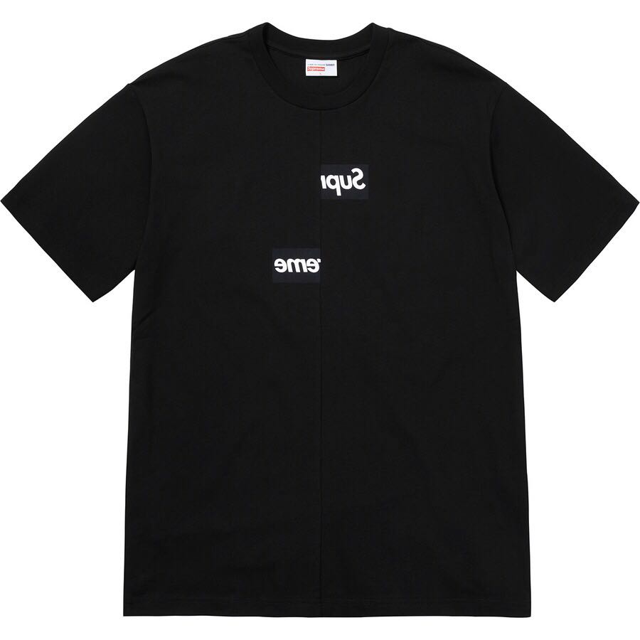 Camiseta Supreme x CDG Split Box Logo Negras | CO397XF