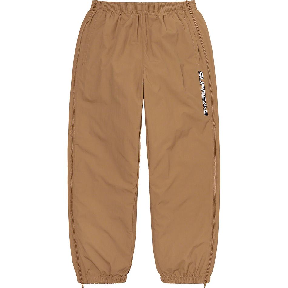 Pantalones Supreme Full Zip Baggy Warm Up Pant Marrones | CO158HK