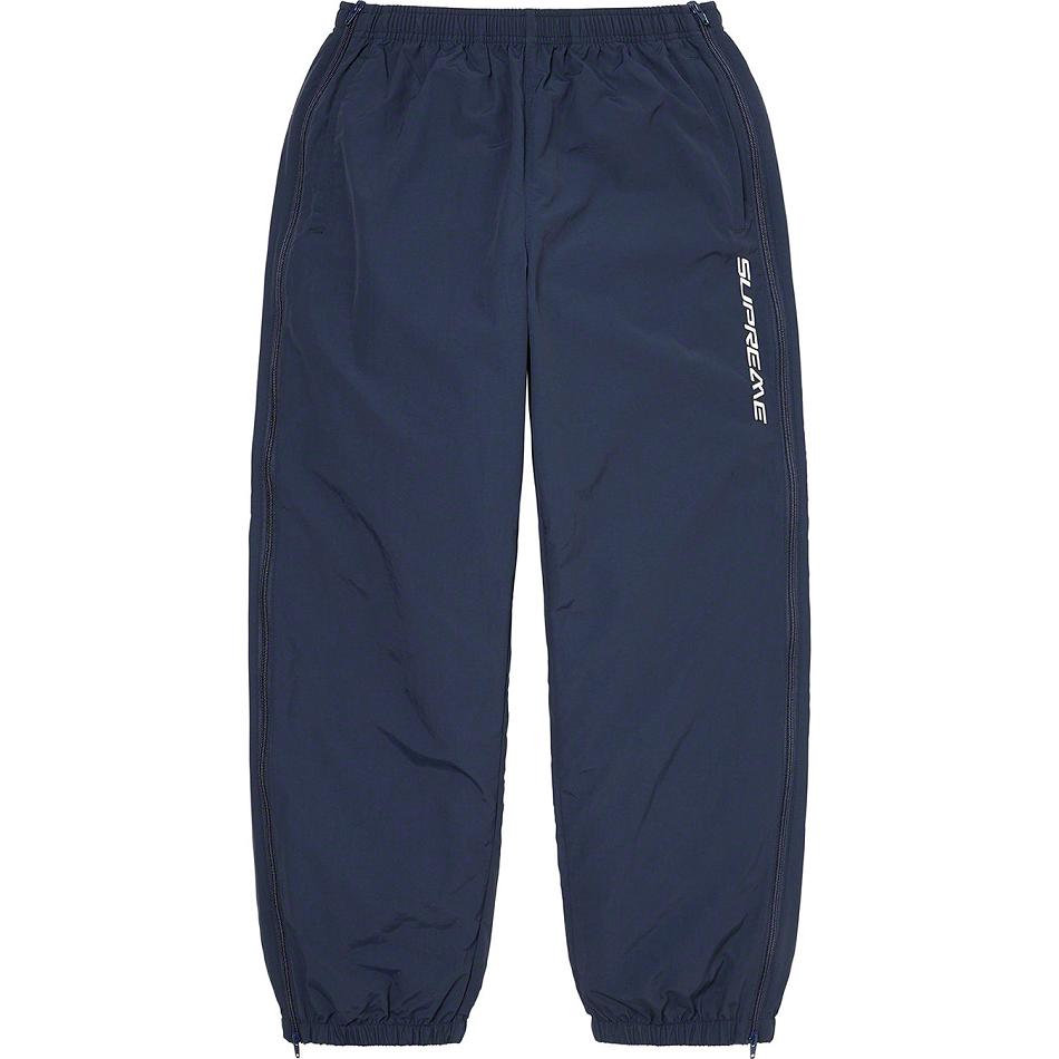 Pantalones Supreme Full Zip Baggy Warm Up Pant Azul Marino | CO161LH