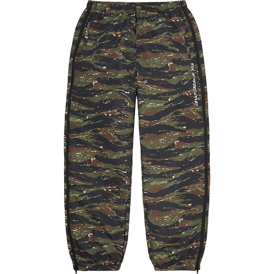 Pantalones Supreme Full Zip Baggy Warm Up Pant Verde Camuflaje | CO163XF