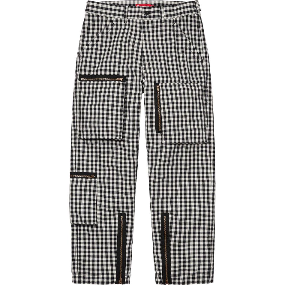 Pantalones Supreme Gingham Flight Pant Negras | CO199TV