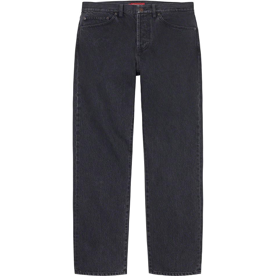 Pantalones Supreme Stone Washed Black Slim Jean Negras | CO157GL