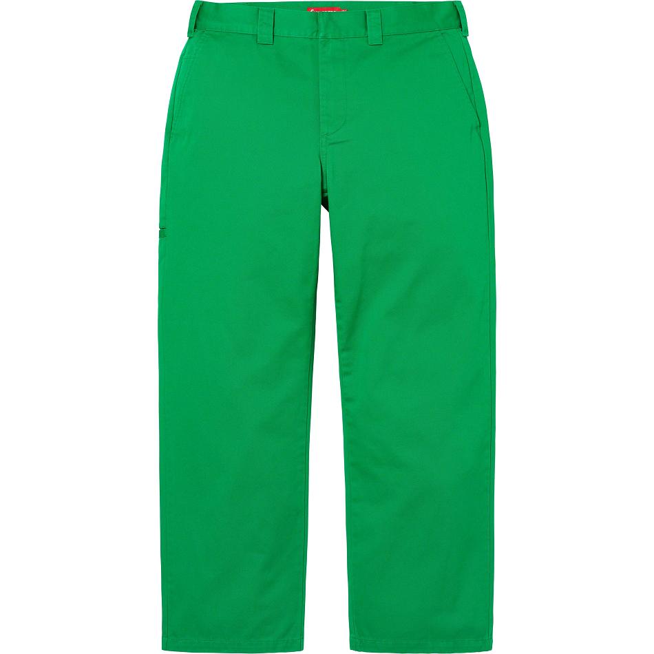 Pantalones Supreme Trabajo Pant Verde | CO173TV