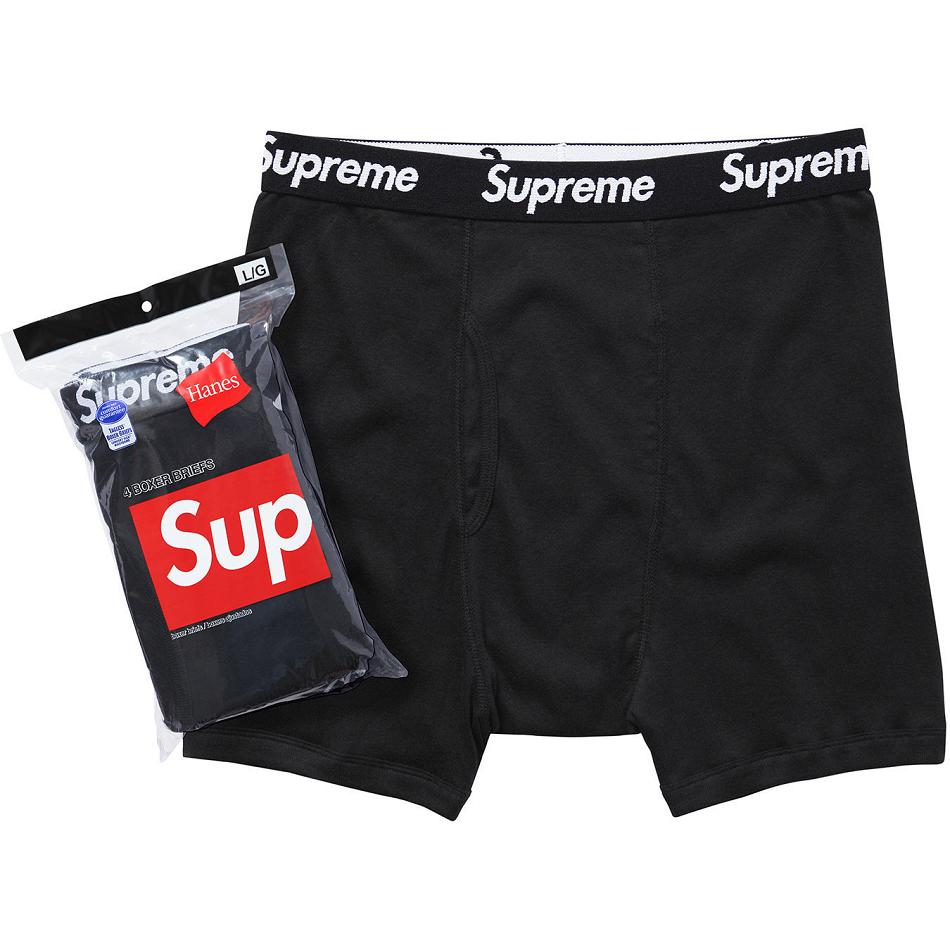 Ropa Interior Supreme Hanes® Boxer Briefs (4 Pack) Negras | CO489OR