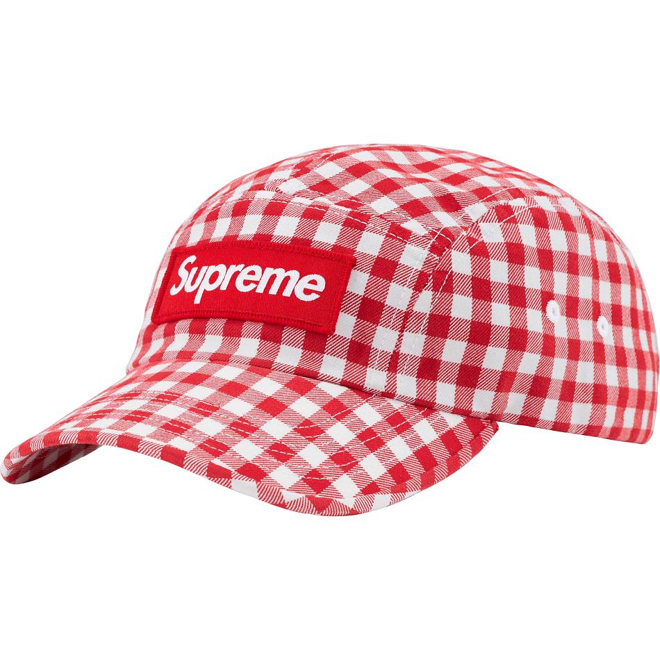 Sombreros Supreme Gingham Camp Cap Rojas | CO477VD