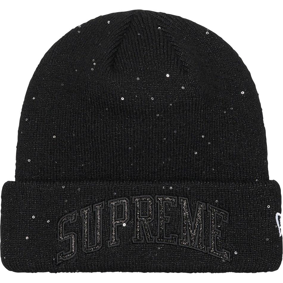 Sombreros Supreme New Era® Metallic Arc Beanie Negras | CO445JJ