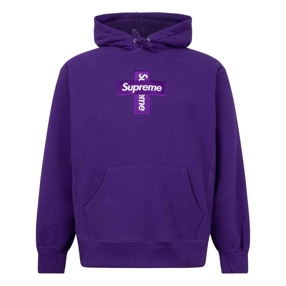 Sudadera Con Capucha Supreme Cross Box Logo Moradas | CO106HK