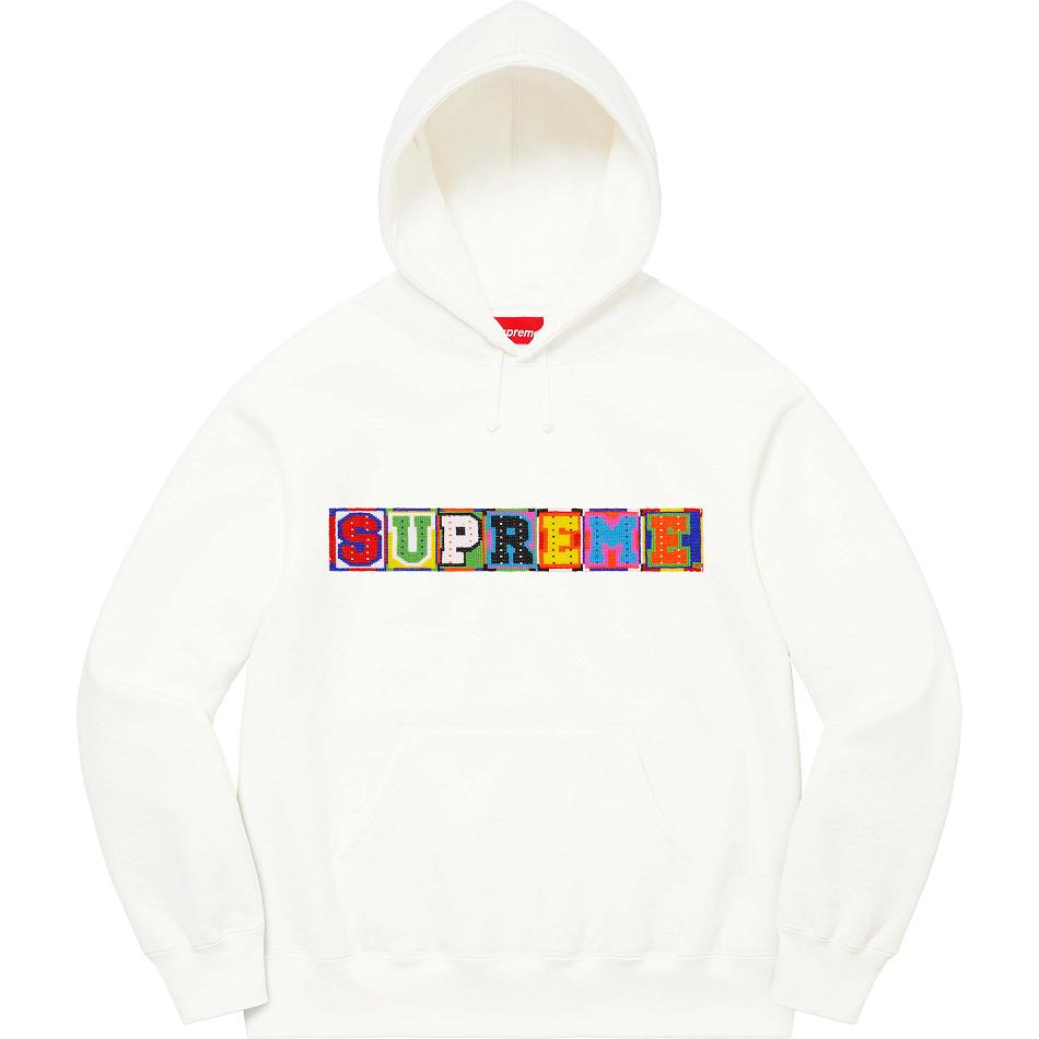 Sudaderas Supreme Beaded Encapuchado Blancas | CO319XF