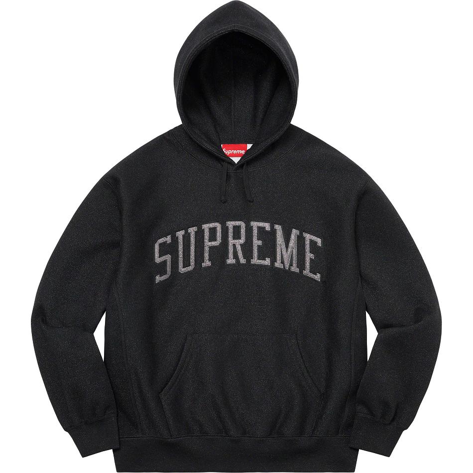 Sudaderas Supreme Glitter Arc Encapuchado Negras | CO293XF