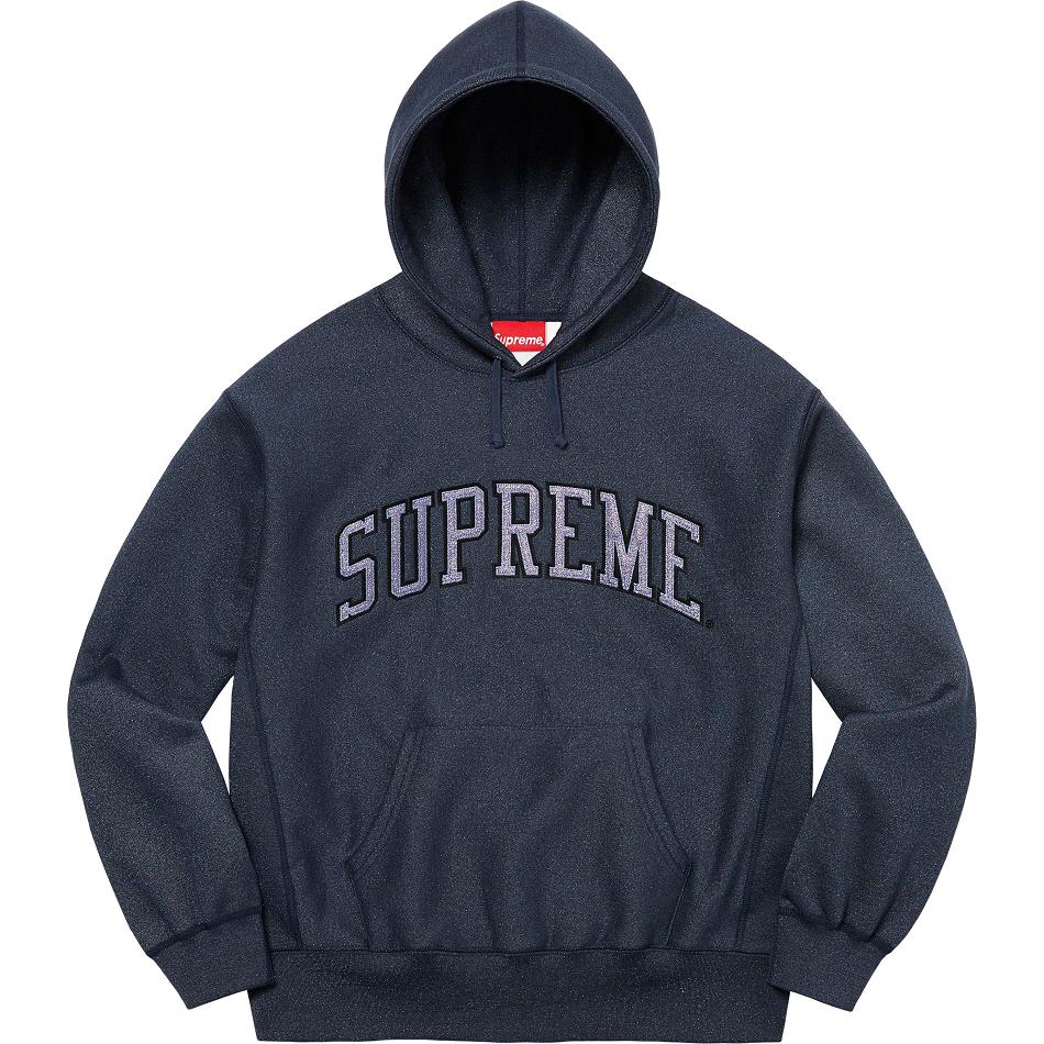 Sudaderas Supreme Glitter Arc Encapuchado Azul Marino | CO296BC