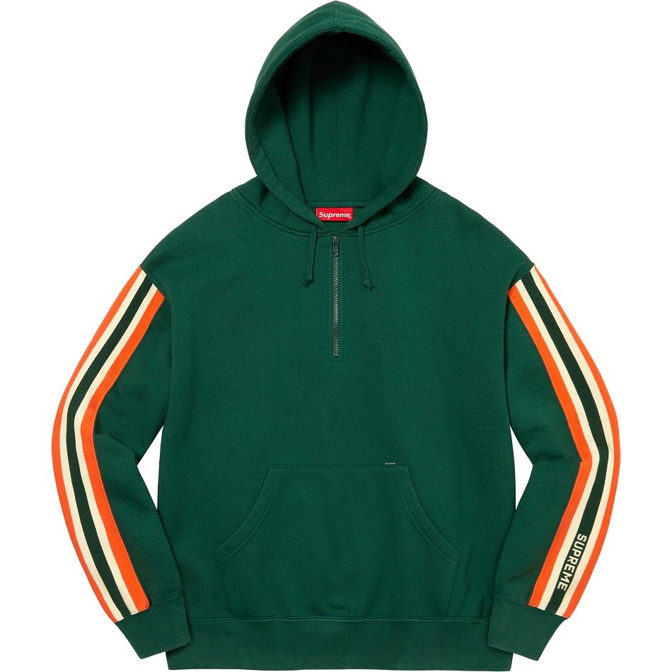 Sudaderas Supreme Half Zip Encapuchado Verde | CO300WY