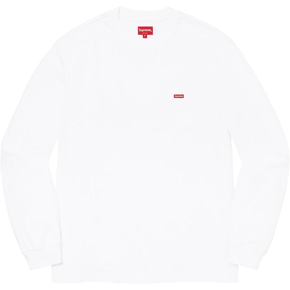 Suéteres Supreme Small Box L/S Tee Blancas | CO244BC