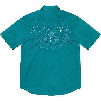 Camisas Supreme Croc Patch S/S Trabajo Aqua | CO206SO