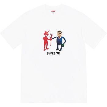 Camiseta Supreme Business Tee Blancas | CO374BC