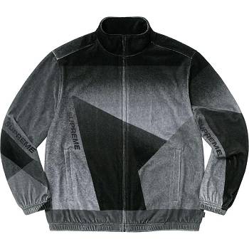 Chaquetas Supreme Geo Velour Pista Negras | CO141NB