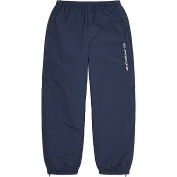 Pantalones Supreme Full Zip Baggy Warm Up Pant Azul Marino | CO161LH