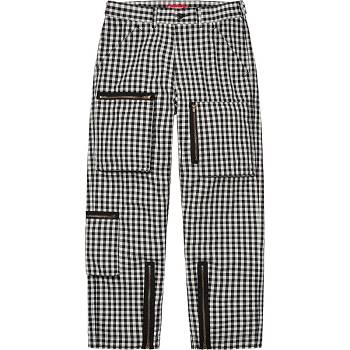 Pantalones Supreme Gingham Flight Pant Negras | CO199TV