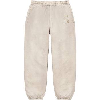 Pantalones Supreme Overdyed S Logo Sweatpant Beige | CO189XF