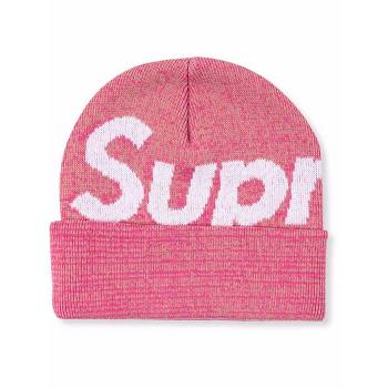 Sombreros Supreme Big Logo Beanie Rosas | CO479NB