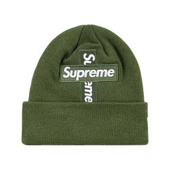 Sombreros Supreme New Era Cross Box-Logo Beanie Verde | CO482WY