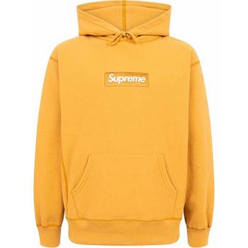 Sudadera Con Capucha Supreme Box Logo Amarillo | CO103DN