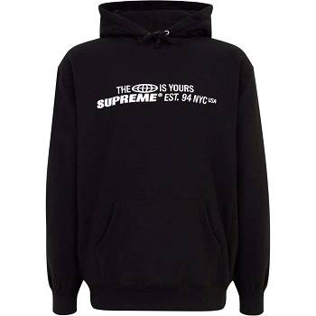 Sudadera Con Capucha Supreme The World Is Yours Printed Negras | CO128SO