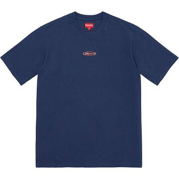 Suéteres Supreme Oval Logo S/S Top Azul Marino | CO253UT