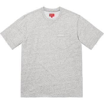 Suéteres Supreme S/S Pocket Tee Gris | CO272MA