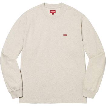 Suéteres Supreme Small Box L/S Tee Beige | CO248WY