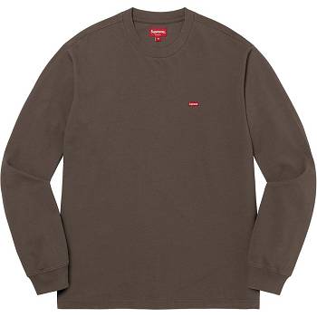 Suéteres Supreme Small Box L/S Tee Marrones | CO250RW