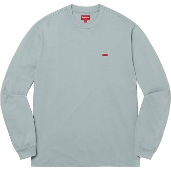 Suéteres Supreme Small Box L/S Tee Turquesa | CO246MA